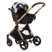 Carucior Chipolino Elite 3 in 1 black white