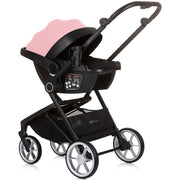 Carucior Chipolino Linea 3 in 1 flamingo cu landou si scaun auto i-Size