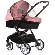 Carucior Chipolino Linea 3 in 1 flamingo cu landou si scaun auto i-Size