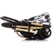 Carucior Chipolino Twister black white cu sezut rotativ