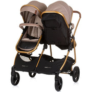 Carucior gemeni Chipolino Duo Smart 2 in 1 golden beige