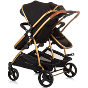 Carucior gemeni Chipolino Duo Smart 2 in 1 obsidian leaves