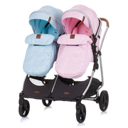 Carucior gemeni Chipolino Duo Smart 2 in 1 rose water sky