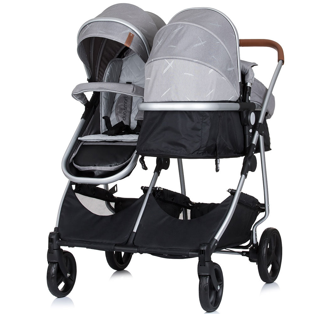 Carucior gemeni Chipolino Duo Smart 3 in 1 anthracite