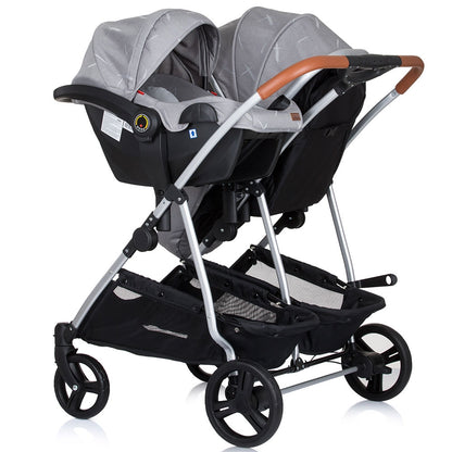 Carucior gemeni Chipolino Duo Smart 3 in 1 anthracite