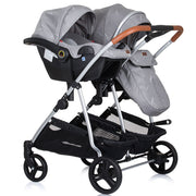 Carucior gemeni Chipolino Duo Smart 3 in 1 anthracite