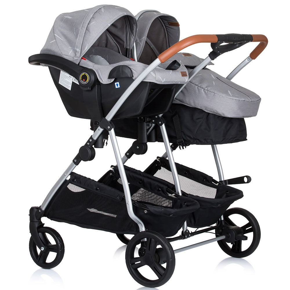 Carucior gemeni Chipolino Duo Smart 3 in 1 anthracite