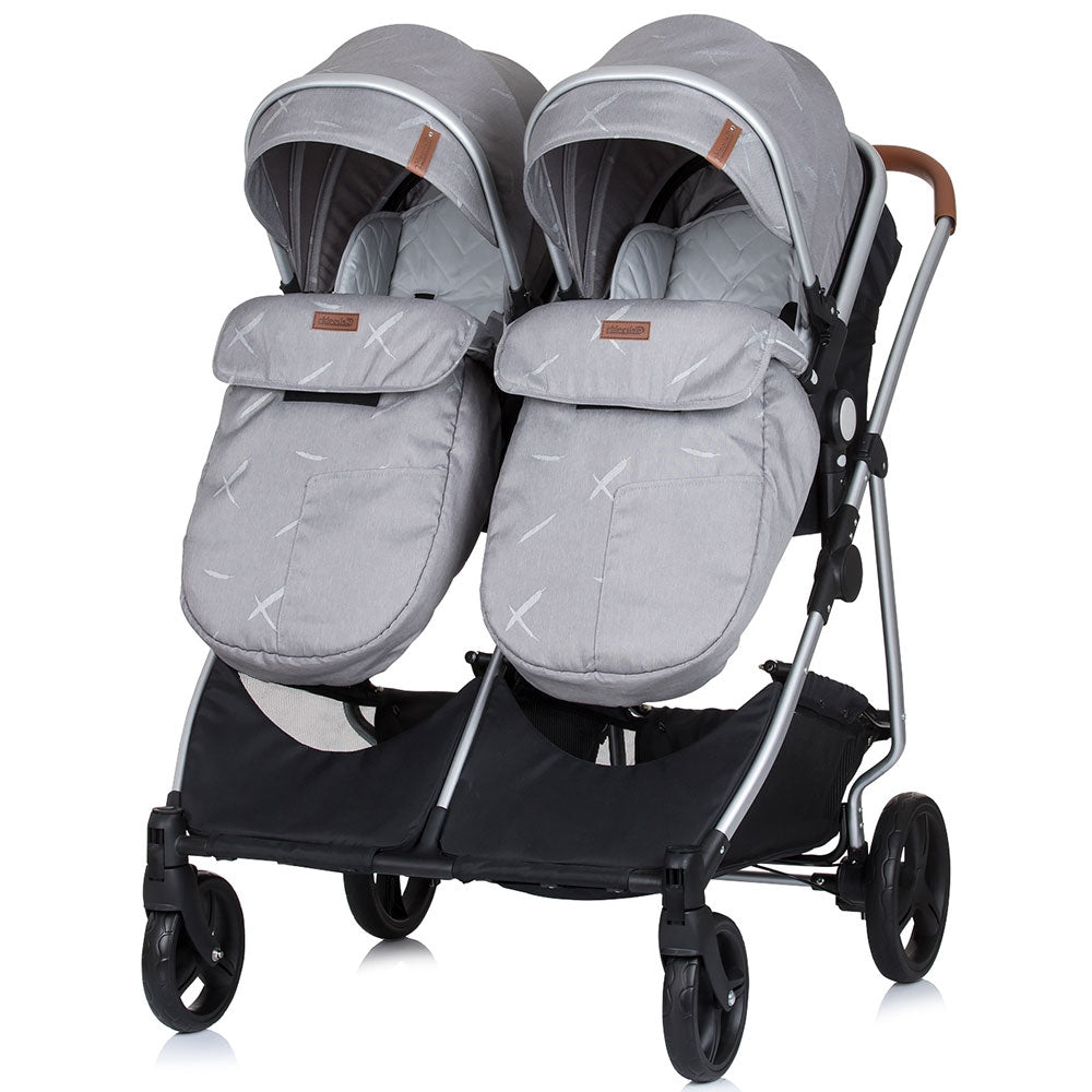 Carucior gemeni Chipolino Duo Smart 3 in 1 anthracite
