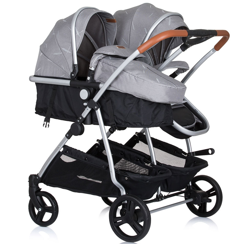 Carucior gemeni Chipolino Duo Smart 3 in 1 anthracite