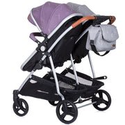 Carucior gemeni Chipolino Duo Smart 3 in 1 anthracite lilac