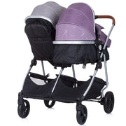 Carucior gemeni Chipolino Duo Smart 3 in 1 anthracite lilac