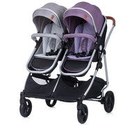 Carucior gemeni Chipolino Duo Smart 3 in 1 anthracite lilac
