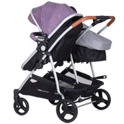 Carucior gemeni Chipolino Duo Smart 3 in 1 anthracite lilac