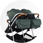 Carucior gemeni Chipolino Duo Smart 3 in 1 basil