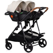 Carucior gemeni Chipolino Duo Smart 3 in 1 biscotta