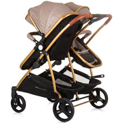 Carucior gemeni Chipolino Duo Smart 3 in 1 golden beige