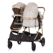 Carucior gemeni Chipolino Duo Smart 3 in 1 sand