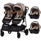 Carucior gemeni Chipolino Duo Smart 3 in 1 tiramisu