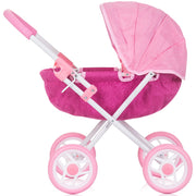 Carucior pentru papusi Chipolino Daisy pink linen
