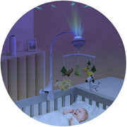 Carusel muzical pentru patut cu proiector Chipolino Jungle