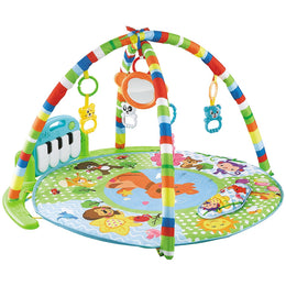 Covoras de joaca cu pian Chipolino Happy Cangaroo blue