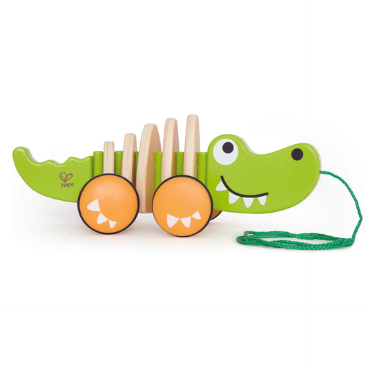 Jucarie din lemn - Crocodil de tras
