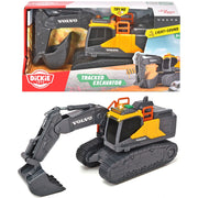 Excavator Dickie Toys Volvo Tracked Excavator 23 cm cu lumini si sunete