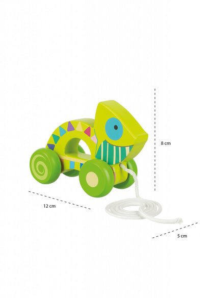 Jucarie de tras cameleon, Orange Tree Toys