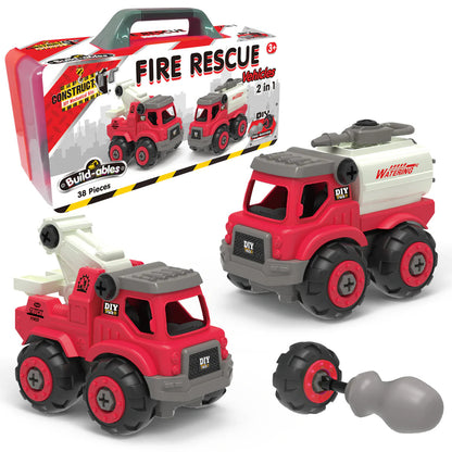 Kit STEM de construit Masini de interventie 2 in 1