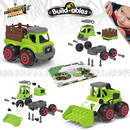 Kit STEM de construit Utilaje de ferma 2 in 1