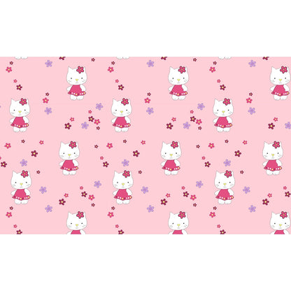 Lenjerie patut Hubners Kitty Floricele 4 piese roz