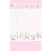 Lenjerie patut Hubners Ursulet pe Semiluna 5 piese roz