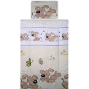 Lenjerie patut Hubners Catelus 4 piese maro