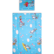 Lenjerie patut Hubners Pisica si Soricel 5 piese albastru