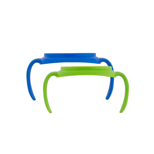 Manere pentru canite tranzitie, 2 pack (BPA Free) Albastru/Verde