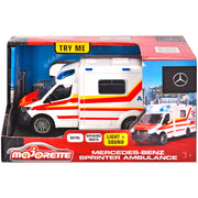Masina ambulanta Majorette Mercedes-Benz Splinter cu lumini si sunete