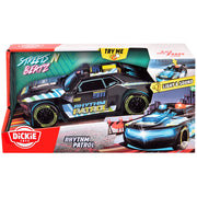 Masina Dickie Toys Rhythm Patrol 20 cm negru cu lumini si sunete