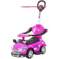 Masinuta de impins Chipolino Super Car pink cu maner si copertina