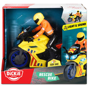 Motocicleta de salvare Dickie Toys Rescue Bike 17 cm cu lumini si sunete