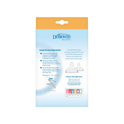 Pachet Biberoane din plastic, Anti-Colici Gat Larg "Options Plus" 270 ml. Albastru (2-Pack)