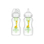Pachet Biberoane Anti-Colici, Design, Gat Larg "Options Plus" PP, 270ml. cu tetina nivel doi, 2-Pack