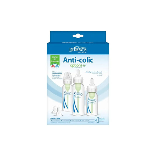 Pachet Biberoane din plastic, Anti-Colici cu Gat Ingust, Starter Kit BPA Free