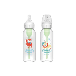 Pachet Biberoane Anti-Colici cu Gat Ingust, PP, 250 ml. â€Options Plusâ€ ï¿½ Design (2 pack), BPA Free