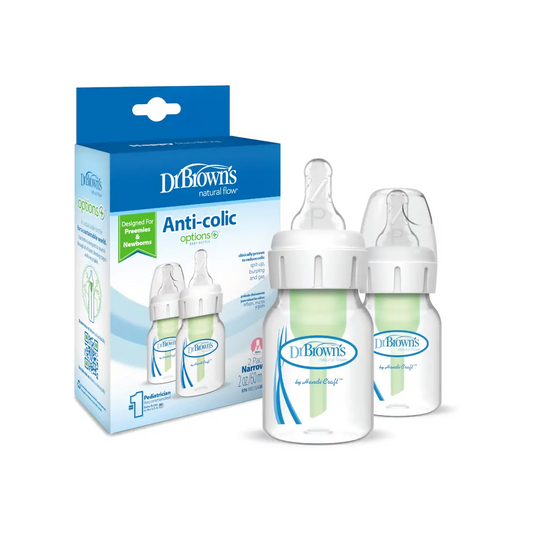 Pachet Biberoane din plastic, Anti-Colici cu Gat Ingust, 60 ml. â€Options Plusâ€ ï¿½ ptr. prematuri,  (2 pack), BPA Free