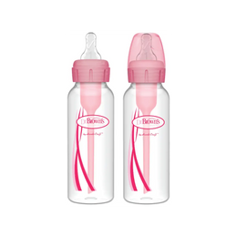 Pachet Biberoane din plastic, Anti-Colici cu Gat Ingust 
