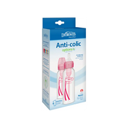Pachet Biberoane din plastic, Anti-Colici cu Gat Ingust 