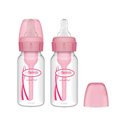 Pachet Biberoane din plastic, Anti-Colici cu Gat Ingust  â€Options Plusâ€ ï¿½ 120 ml. (2 pack) Roz