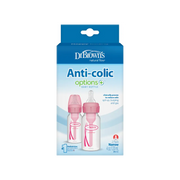 Pachet Biberoane din plastic, Anti-Colici cu Gat Ingust  â€Options Plusâ€ ï¿½ 120 ml. (2 pack) Roz