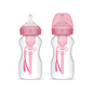 Pachet Biberoane din plastic, Anti-Colici Gat Larg "Options Plus"  270 ml. Roz (2-Pack)