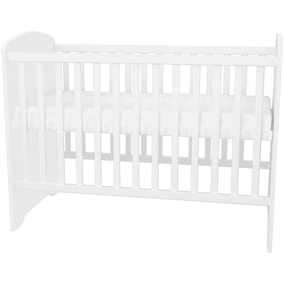 Patut copii din lemn cu sertar Hubners Patrik 120x60 cm alb grafit